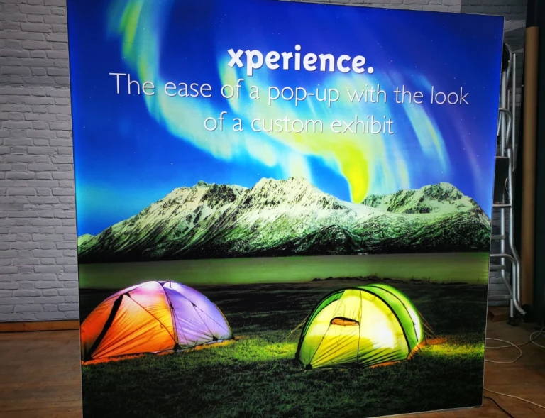 Stand parapluie en tissu avec éclairage led