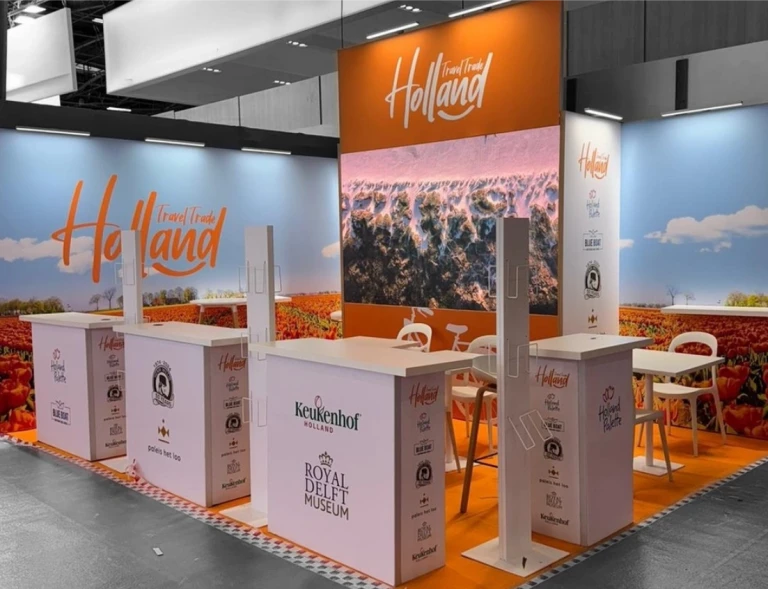 Stand trompe l'oeil avec mur vidéo led