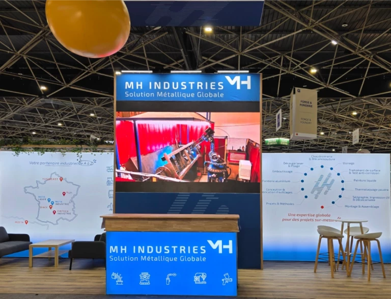 Stand événementiel avec caisson lumineux