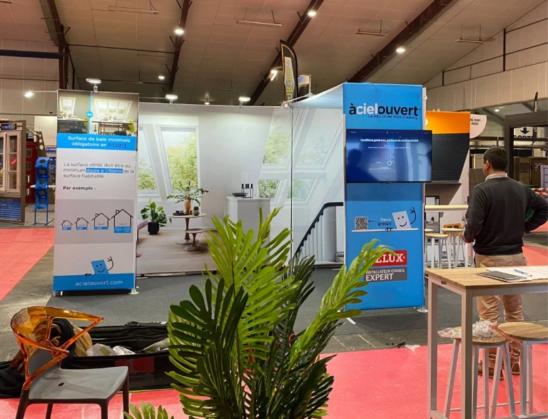 Stand portable salon professionnel