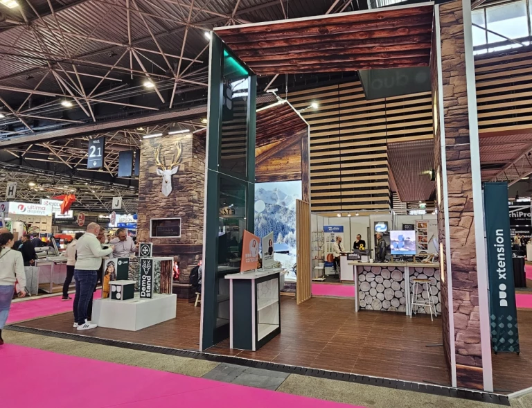 Stand personnalisé en trompe l'oeil