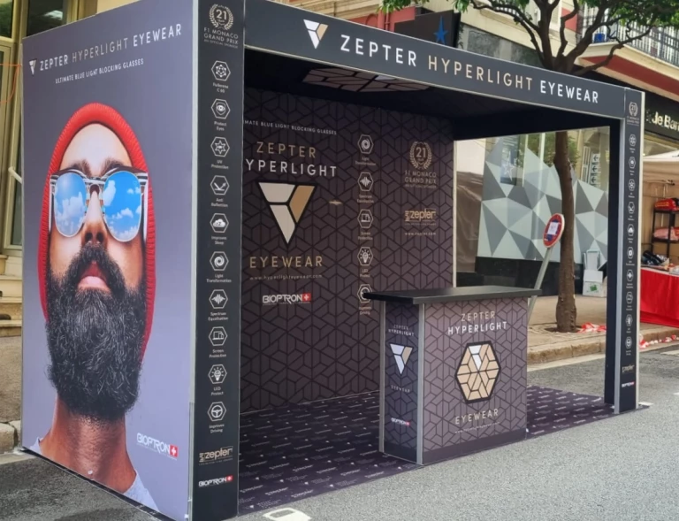 Stand outdoor livraison express Monaco